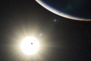 Układ planetarny wokół podobnej do Słońca gwiazdy HD 10180 (wizja artystyczna). Źródło: ESO.