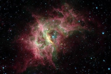 Mgławica galaktyczna RWC 49 jest jednym z najjaśniejszych regionów gwiazdotwórczych w Drodze Mlecznej