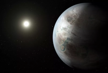 Na zdjęciu: Artystyczna wizja egzoplanety podobnej do Ziemi, krążącej wokół gwiazdy podobnej do Słońca. Źródło: NASA Ames, JPL-Caltech i T. Pyle