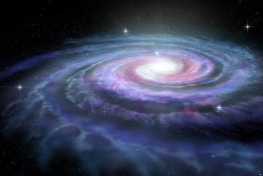Wizja artystyczna dysku galaktycznego Drogi Mlecznej.