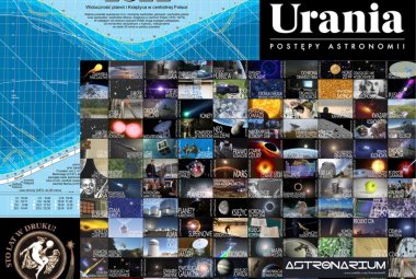Fragmenty obu stron plakatu, który będzie dołączony do Uranii nr 1/2022