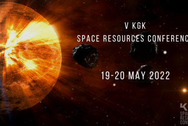 Plakat zapowiadający KGK Space Resources Conference