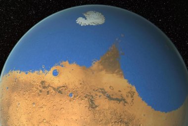 Wizja artystyczna Marsa pokrytego wodą