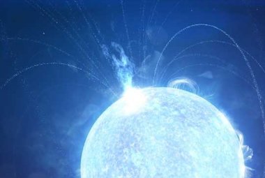 Wizja artystyczna erupcji magnetara.
