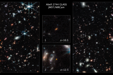 Dwie wyjątkowo jasne galaktyki uchwycone w programie GLASS-JWST.