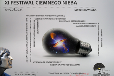 Plakat promujący XI Festiwal Ciemnego Nieba