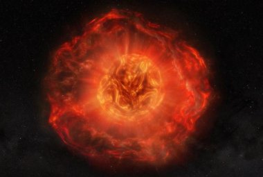 Wizja artystyczna eksplozji supernowej typu II.