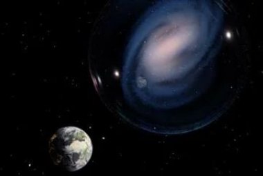 Wizja artystyczna galaktyki spiralnej z poprzeczką, ceers-1221.