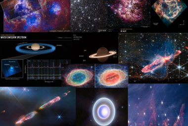 Na ilustracji: Mozaika zdjęć z Kosmicznego Teleskopu Jamesa Webba uznanych za najpiękniejsze w 2023 roku przez portal JamesWebbDiscovery. Żródło: NASA/ESA/CSA/STScI/CXC
