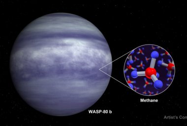 Wizja artystyczna ciepłej egzoplanety WASP-80 b.