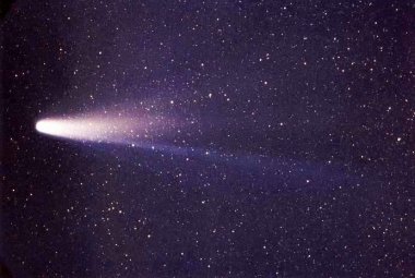 Kometa Halley'a podczas powrotu w 1986 roku. Zdj. W. Liller