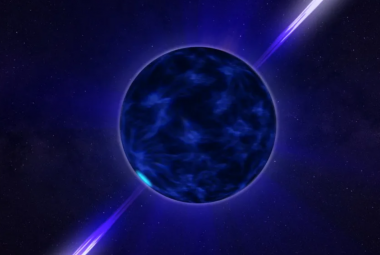Wizja artystyczna gwiazdy neutronowej.