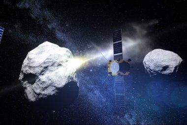 Sonda AIM obserwuje zderzenie sondy DART z planetoidą