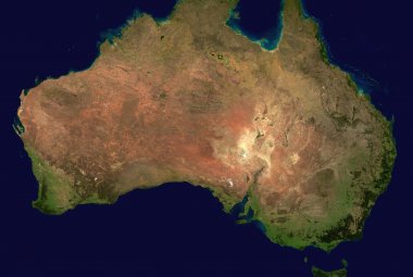 Satelitarne zdjęcie Australii