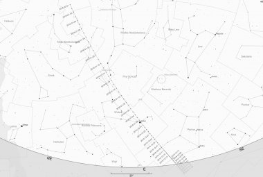 Mapka położenia komety C/2013 US10 (Catalina) na niebie