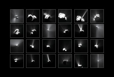 Wybuchy na komecie 67P/Churyumov–Gerasimenko - składanka zdjęć