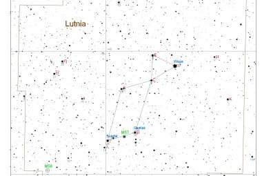 Gwiazdozbiór Lutni - mapka