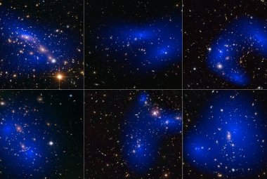 Zderzenia gromad galaktyk i mapy rozmieszczenia ciemnej materii