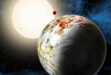 Układ Kepler-10 w wizji artysty