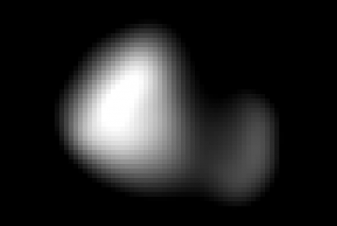 Obraz Kerberosa z 14 lipca bieżącego roku, złożony z czterech fotografii zrobionych z odległości 396 tys. kilometrów od księżyca.