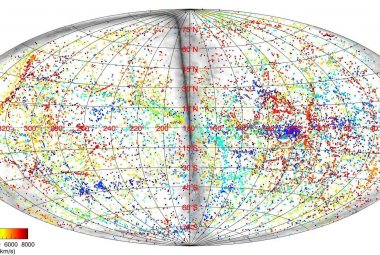 Mapa galaktyk w promieniu 300 mln lat świetlnych