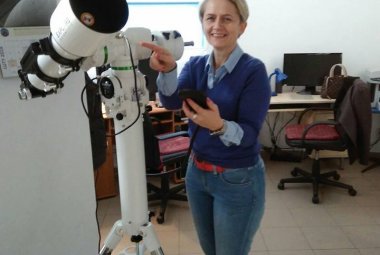Ilona Dybicz z nowym teleskopem