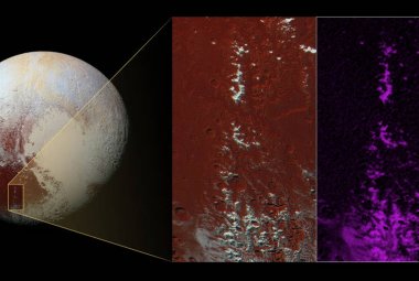 Pluton i jego zaśnieżone szczyty