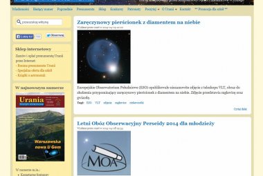 Strona startowa Portalu Uranii - www.urania.edu.pl